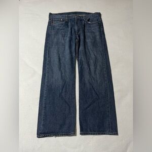 Levis 569‎ Mens 39x30 Blue Denim Loose Fit Straight Jeans